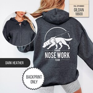 Golden Retriever Nose Work Team Full Zip Hoodie - K9 Dog Sport Handler Zip Hooded Sweatshirt Jacket S - 3XL