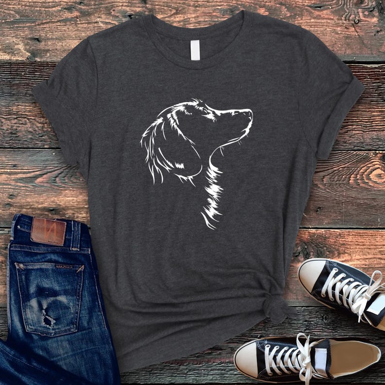 Soft Bella Canvas tee with a flowing Longhaired Dachshund silhouette. A must-have for Dackel fans who adore elegant wiener dogs
