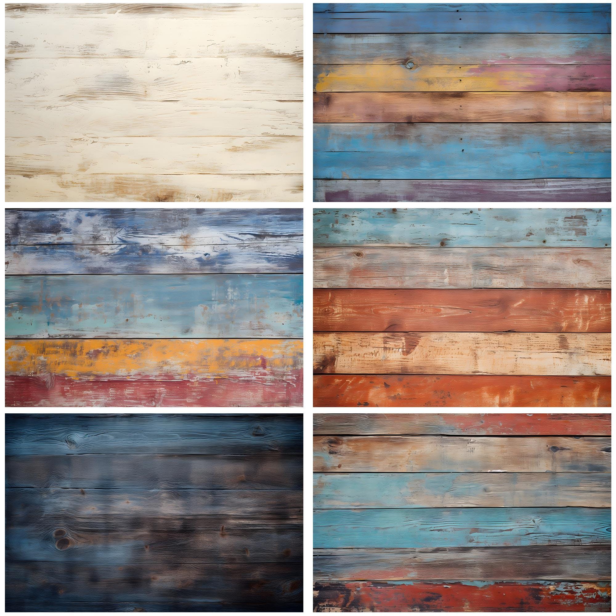 Rustic Wood Textures: Distressed Digital Paper Backgrounds (300 DPI ...