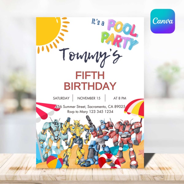 Transformers Invite Etsy Transformers Invite Etsy