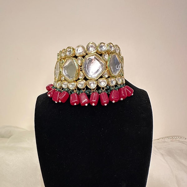 Heavy Kundan Necklace Earrings Set | Exquisite Indian Jewelry