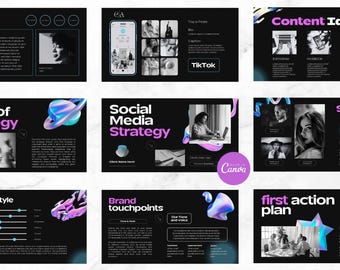 Canva Marketing Strategy Template | Social Media Proposal | Client Strategy Kit for SMM & Marketing Managers | Digital Business Plan
