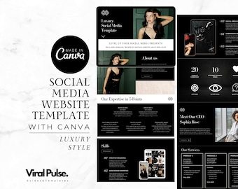Canva Website Vorlage Social Media Template | Marketing Kit für digitales Branding | Social Media Marketing, Website Template & Coaching