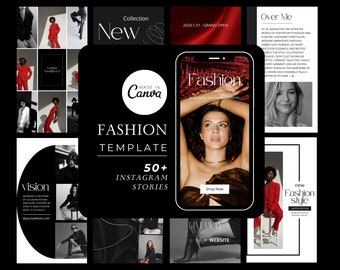 Kit de Instagram para comercio electrónico de moda | Plantillas de estética para Instagram | Plantillas de gestión de redes sociales para agencias y moda