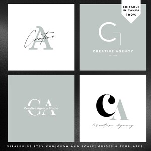 Editable Logo Templates for Agencies & Freelancers – Minimalist Canva Designs for a Professional Brand Identity