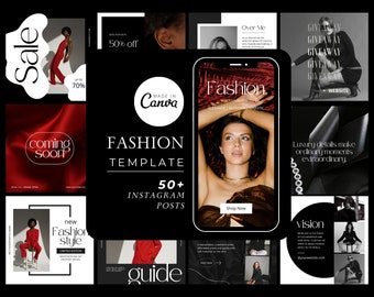 Fashion Instagram Post Template editierbar mit Canva - Template für die Bereiche ecommerce und Mode, - anpassbares Instagram Template