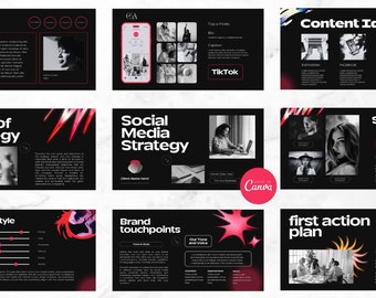 Social Media Strategy Template | Business Proposal Canva | Marketing Plan for Agencies & Coaches | Client Strategy for Instagram, Facebook