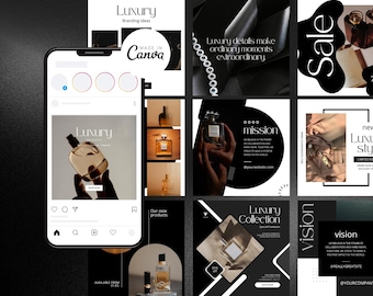 100+ Luxury Instagram Post und Story Templates – Canva Templates for Beauty Brands, Product Launches, Testimonials & Discounts
