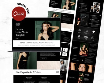 Luxury Canva Website Template | Elegant Onepager Website for Personal Brands & Service Providers