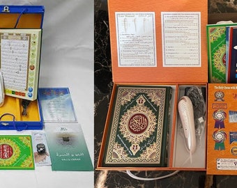 M9/M10 Big Font Digital Islam Quran E Pen Reader Tajweed Colour Coded 5 Books + 2 TASBIH Muslim Gift Eid Ramzan Hajj Umrah Recitation Surah