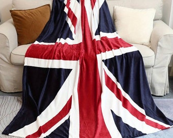 Union Jack UK Flag London Blanket Throw Warm Winter Cosy Super Soft Duvet Home Décor British Gift Xmas Christmas Reversible Double Sided