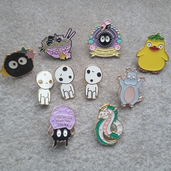 Ghibli Characters Soot Kodama Spirited Away Enamel Metal Pin