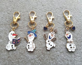Frozen Olaf Keyring Enamel Bag Charm Snowman Keychain