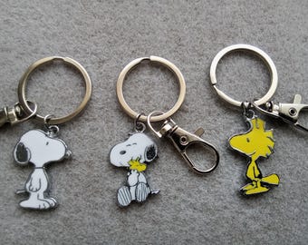 Snoopy Woodstock Keyring Enamel Bag Charm Keychain