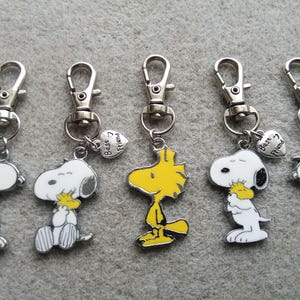 Snoopy Woodstock Keyring Enamel Bag Charm Keychain image 1