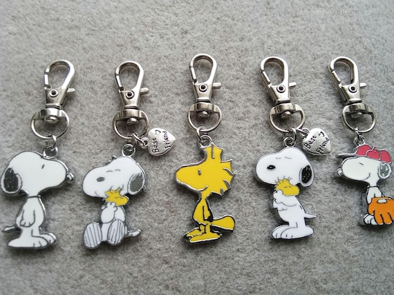 Snoopy Woodstock Keyring Enamel Bag Charm Keychain