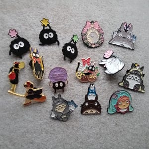 Ghibli Characters Totoro Soot Ponyo Kiki Jiji Enamel Metal Pin Badge