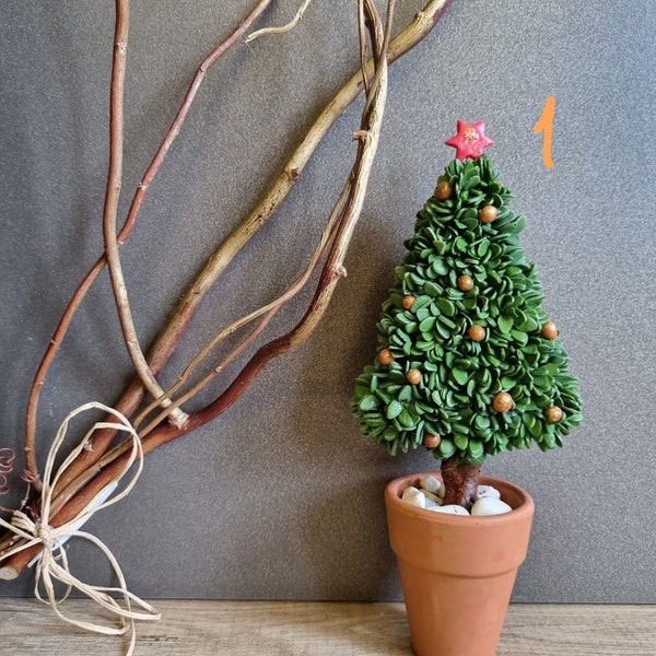 Décoration d'arbre de Noël en porcelaine froide faite à la main