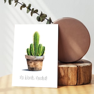Postcard - No word needed - funny sayings Postcard art postcard beautiful postcard birthday wedding set kacktus Confetticards