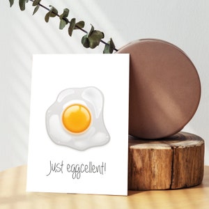 Just Eggcellent - Scratch Card - Biglietto da grattare Biglietto d'auguri Biglietto pieghevole con busta Biglietto di congratulazioni con uovo fritto Cartolina Confetticards