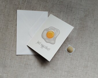 Just Eggcellent - kraskaart kraskaart wenskaart vouwkaart met envelop