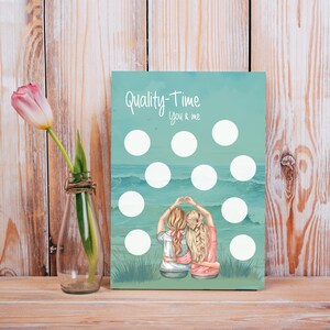 Quality Time - Scratch-Card- Rubbelkarte A5 mit Umschlag 10 Date Überraschungen Beziehung Valentinstag besondere Momente Confetticard