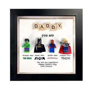 Superhero Dad Gift, Fathers Day Gift, Super Dad, New Dad Gift, Gift For Dad, Dad Present, Handmade Dad Birthday Gifts, Gift For Him Black