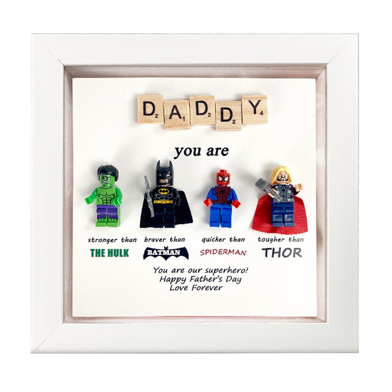 Superhero Dad Gift, Fathers Day Gift, Super Dad, New Dad Gift, Gift For Dad, Dad Present, Handmade Dad Birthday Gifts, Gift For Him White