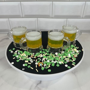 Faux Resin Beer in Mini Mugs Set of 4
