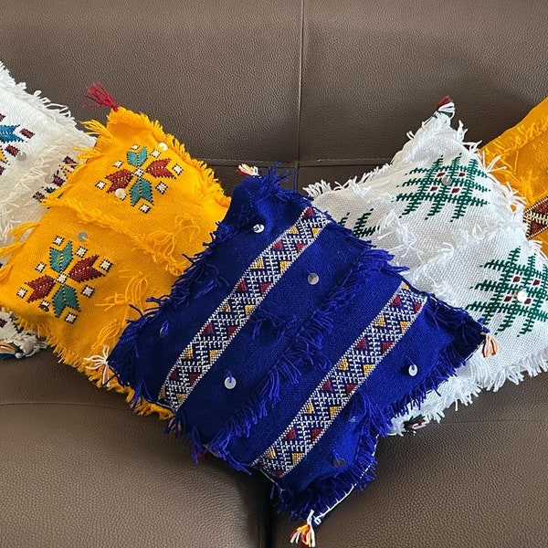 decorative cushion. Berber cushion. Set of 2 Moroccan handira pillows, cushion cover, decorative pillowcase