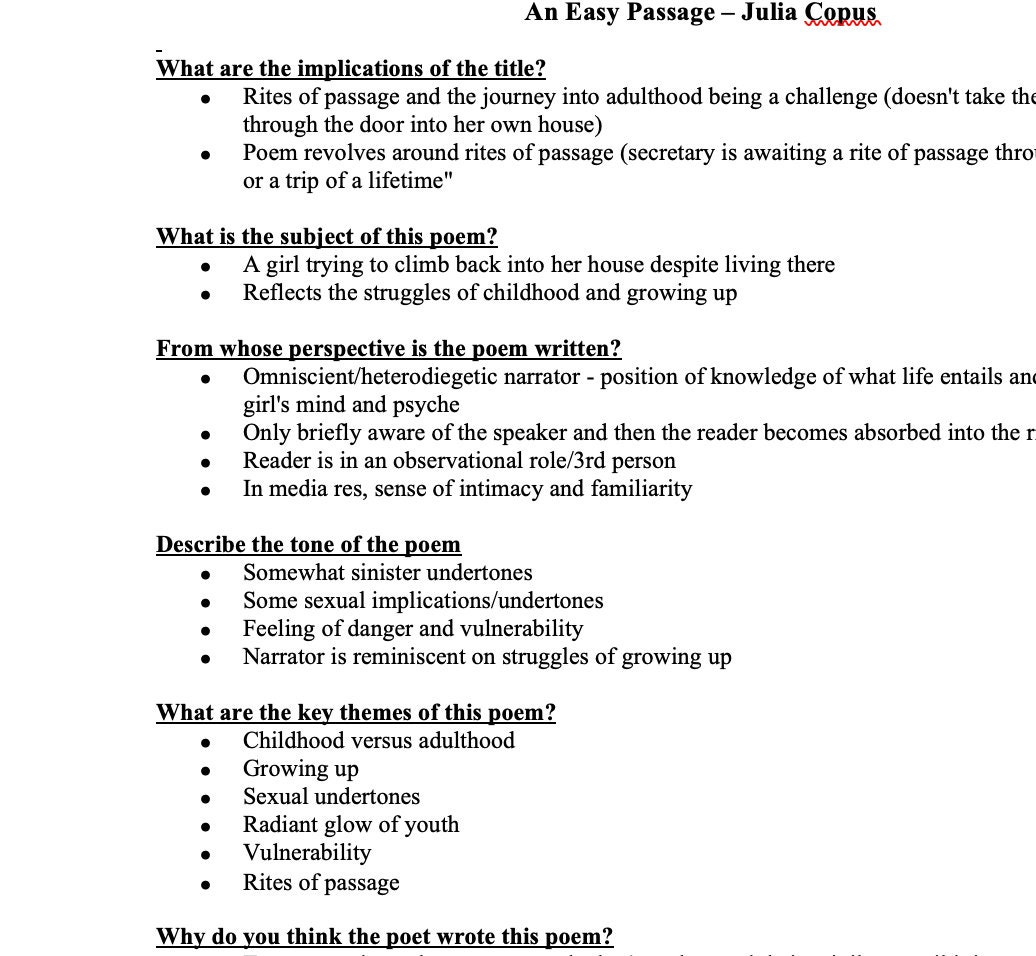 Modern Poetry Study Guide - A* A Level Revision Notes - Etsy