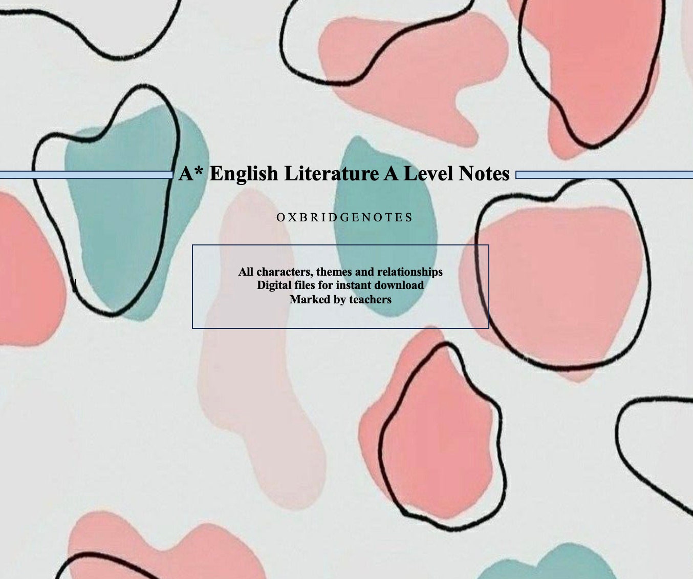 Modern Poetry Study Guide - A* A Level Revision Notes - Etsy