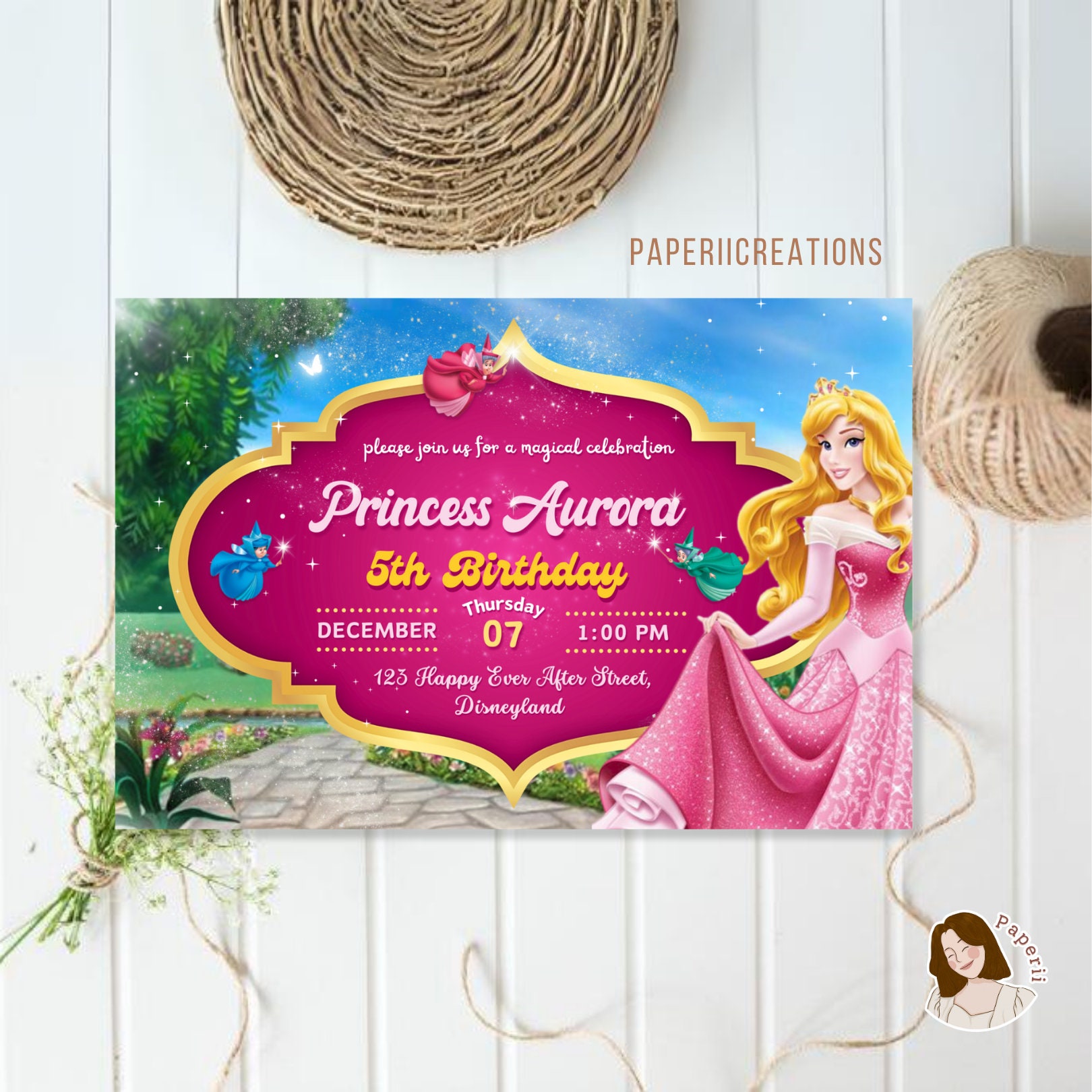 Sleeping Beauty Birthday Invitation - Etsy