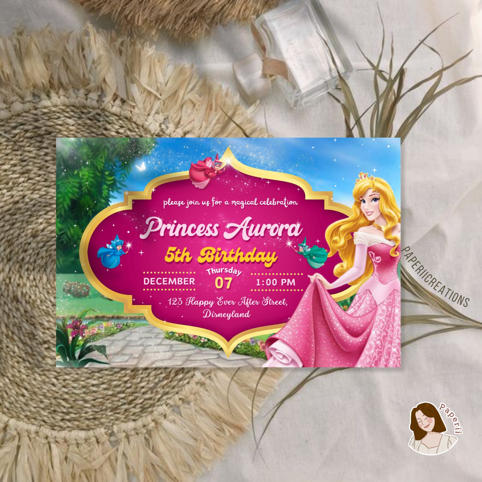 Sleeping Beauty Birthday Invitation - Etsy