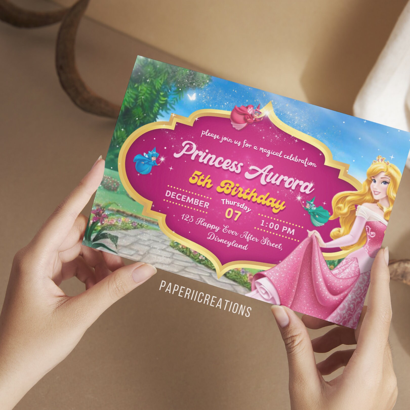 Sleeping Beauty Birthday Invitation - Etsy