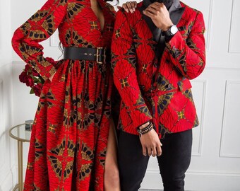 Couple African outfit, Couple African clothing, African fashion, African men clothing, African dress, Matching Ankara outfits, Couple sets
