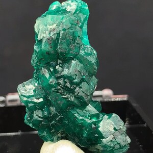 Raw Emerald Green Dioptase Crystal from Congo, Gemmy Dioptase Crystal Specimen, Natural Raw Dioptase