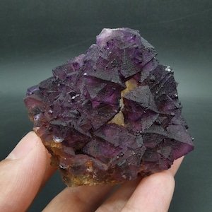 Purple Octahedral Fluorite, Fluorite Mineral Specimen from Zhejiang Province, China, Octahedral Fluorite Collection