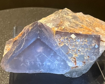 Blue Fluorite Crystal from Beijing Huairou Mine, China, Cube Fluorite Mineral Specimen, Fluorite Collection, 1.2oz