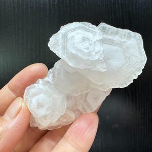White Fluorescent Calcite Specimen from Fujian, China, White Thousand Layer Calcite, Mineral Specimen Collection