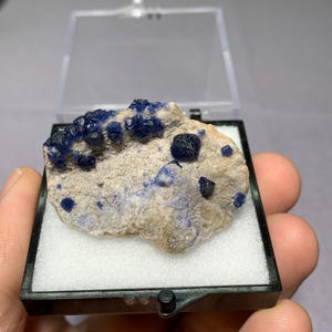 BlueBerry Fluorite Crystal from Inner Mongolia, Deep Blue Fluorite Cluster, Mineral Specimen, Fluorite Collection