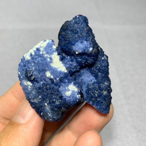 BlueBerry Fluorite Crystal from Inner Mongolia, Deep Blue Fluorite Cluster, Mineral Specimen, Fluorite Collection
