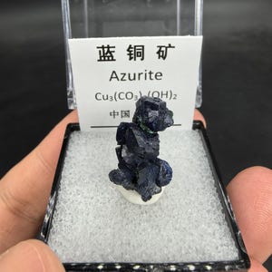 Blue Azurite Specimen, Vibrant Blue Azurite from Anhui Province, China, Raw Blue Azurite Cluster, Mineral Specimen.