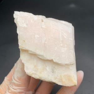 Pink Fluorescent Calcite Specimen from Inner Mongolia, China, Light Pink Calcite on Quartz, Mineral Specimen Collection