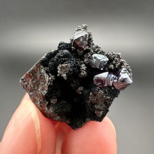 Rough Dark Cuprite Crystal from Anhui Province, China, 34mm Matrix Mineral Specimen, Cuprite Crystal Cluster, h214