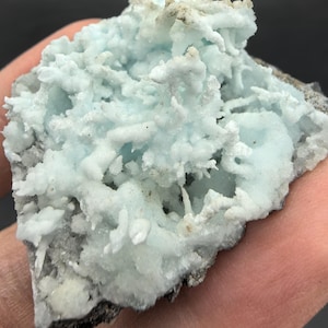 Blue Aragonite Specimen, Druzy Light Blue Aragonite from Yunnan Province, China, Raw Blue Aragonite Cluster, Mineral Specimen