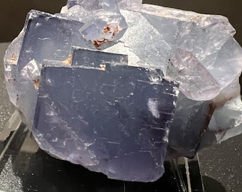 Blue Fluorite Crystal from Beijing Huairou Mine, China, Cube Fluorite Mineral Specimen, Fluorite Collection, 2.57oz