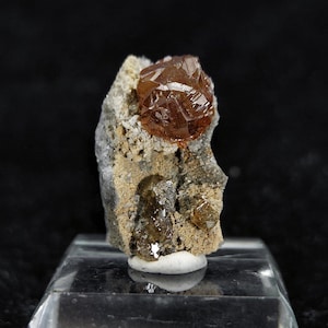 Natural Red Sphalerite on Quartz from Hunna, China, Gemy Deep Red Sphalerite Mineral Specimen, Natural Raw Sphalerite Stone