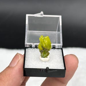 Natual Green Pyromorphite from Guangxi Province, China, 30mm Box Raw Pyromorphite Cluster, Mineral Specimen