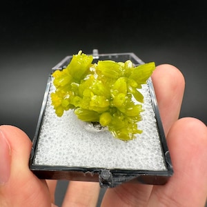 Natual Green Pyromorphite from Guangxi Province, China, 30mm Box Raw Pyromorphite Cluster, Mineral Specimen, h563